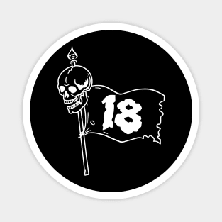 Back Nine Barbarians Logo White Magnet